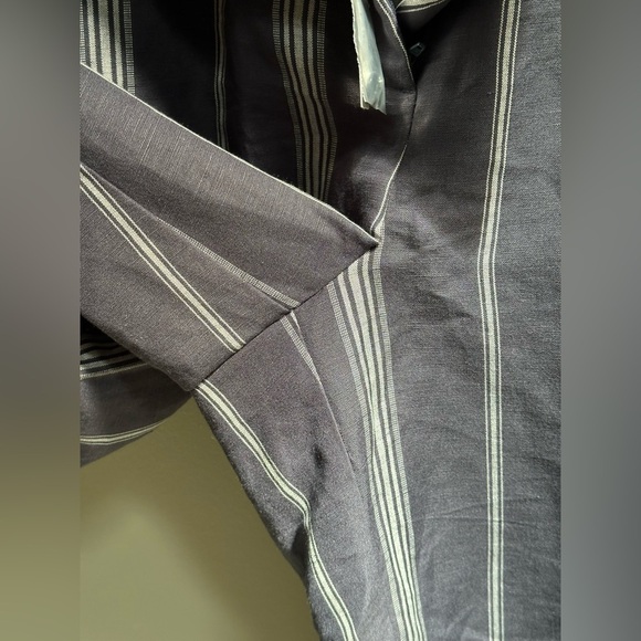 NEW Lane Bryant ‘The Laney’ Slate Blue Stripe Crop High Rise Wide Leg Pants 16 - Picture 9 of 9